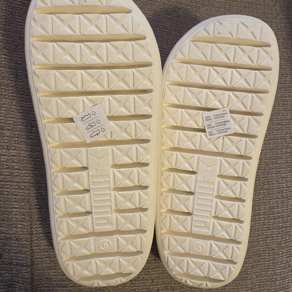 Puma Cream Slide Sandals - Picture 3 of 4